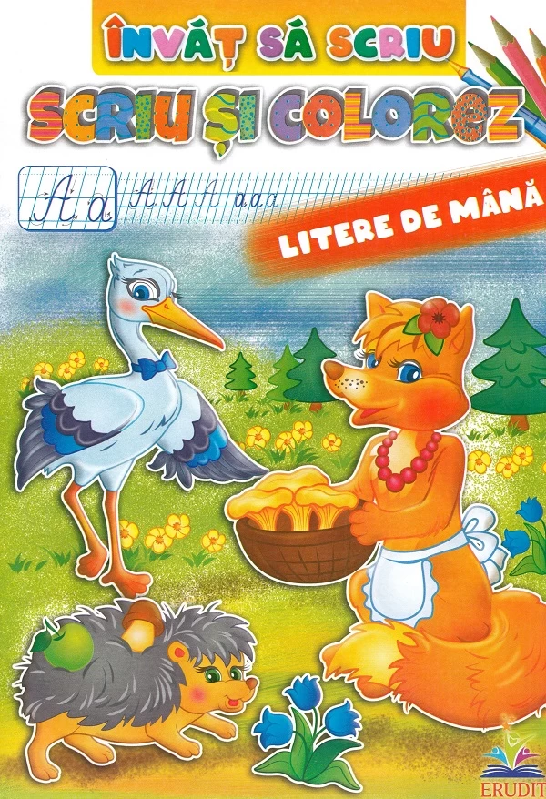 Invat sa scriu. Scriu si colorez. Litere de mana